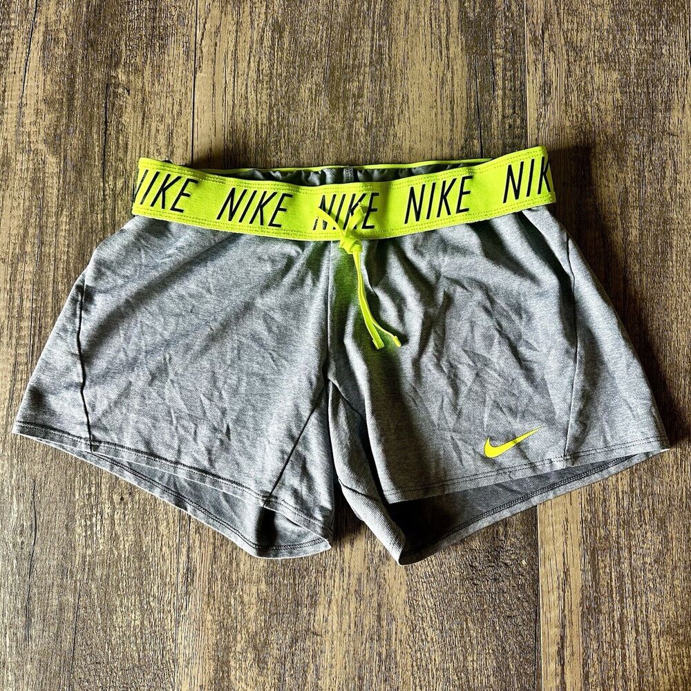 Set Of 2 Nike Running Shorts Women's Size Small Gray Neon Mint Dri-Fit Bundle